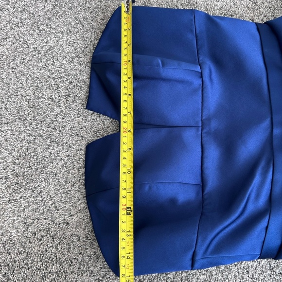 NWT! $650 Nha Khanh Navy Blue Strapless Tulle Dress Size 6 Party Wedding Prom - Picture 9 of 14